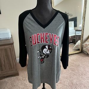Women’s OHIO STATE BUCKEYES Brutus V-neck Top
